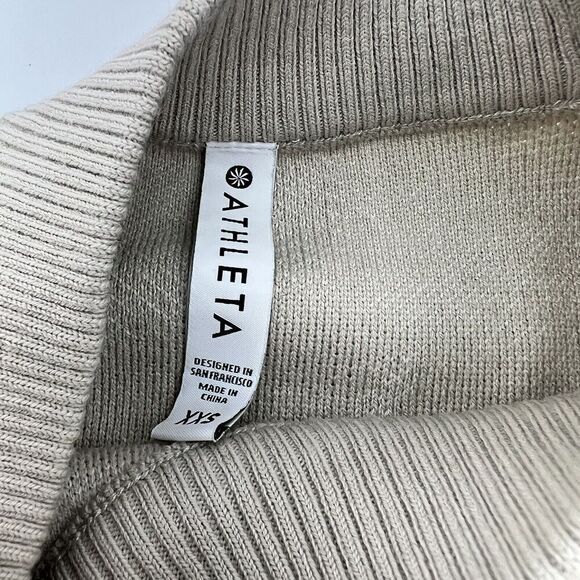 Athleta Womens 2XS Sweater Camo Jacquard Textured Long Sleeve Wool Blend - Picture 3 of 4